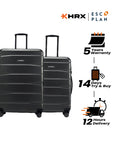 HRX by Hrithik Roshan Hard Body Set of 2 Luggage 8 Wheels - Brute