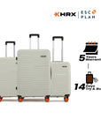 HRX by Hrithik Roshan Hard Body Set of 3 Luggage 8 Wheels - Zanzibar