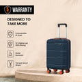 Black small cabin suitcase with ribbed shell, 8 wheels and telescopic handle.
