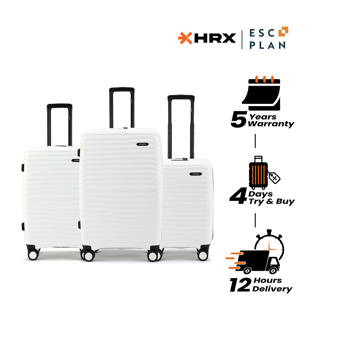 HRX by Hrithik Roshan Hard Body Set of 3 Luggage 8 Wheels - Kyoto