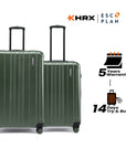HRX by Hrithik Roshan Hard Body Set of 2 Luggage 8 Wheels - Force