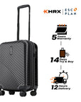 HRX by Hrithik Roshan Small Cabin Suitcase (56 cm) 8 Wheels - Glide