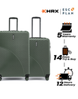 HRX by Hrithik Roshan Hard Body Set of 2 Luggage 8 Wheels - Glide