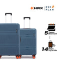 HRX by Hrithik Roshan Hard Body Set of 2 Luggage 8 Wheels - Helium