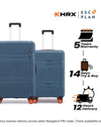 HRX by Hrithik Roshan Hard Body Set of 2 Luggage 8 Wheels - Helium
