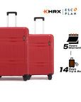 HRX by Hrithik Roshan Hard Body Set of 2 Luggage 8 Wheels - Helium