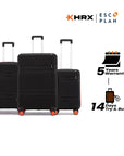 HRX by Hrithik Roshan Hard Body Set of 3 Luggage 8 Wheels - Helium