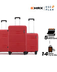 HRX by Hrithik Roshan Hard Body Set of 3 Luggage 8 Wheels - Helium