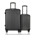 Hard-shell luggage set of 2 suitcases with 8 wheels and retractable handles