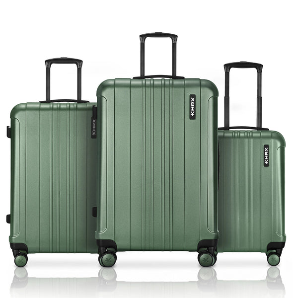 HRX Force Hard Body Set of 3 Luggage (8 Wheels) - Polycarbonate