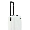 HRX small cabin suitcase white with top handle and front lock area detail