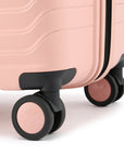 HRX small cabin suitcase peach with front spinner wheel and black wheel housing