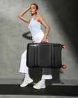 HRX by Hrithik Roshan Medium Check-in Suitcase (65 cm) 8 Wheels - Helium