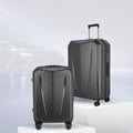 RARE RABBIT Gallardo hard-shell trolley suitcase, dark gray, side view with spinner wheels