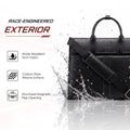 Carbon fiber black briefcase exterior with water-splash protection