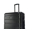 Large check-in suitcase with telescopic handle, black shell