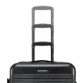 Medium check-in suitcase, dark grey hard shell with top and lower carry handles