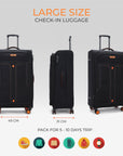 HRX Overdrive Spinner Trolley- Soft Body Luggage