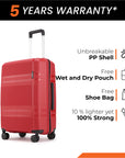 HRX by Hrithik Roshan Small Cabin Suitcase (56 cm) 8 Wheels - Helium