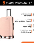 HRX by Hrithik Roshan Medium Check-in Suitcase (65 cm) 8 Wheels - Kyoto