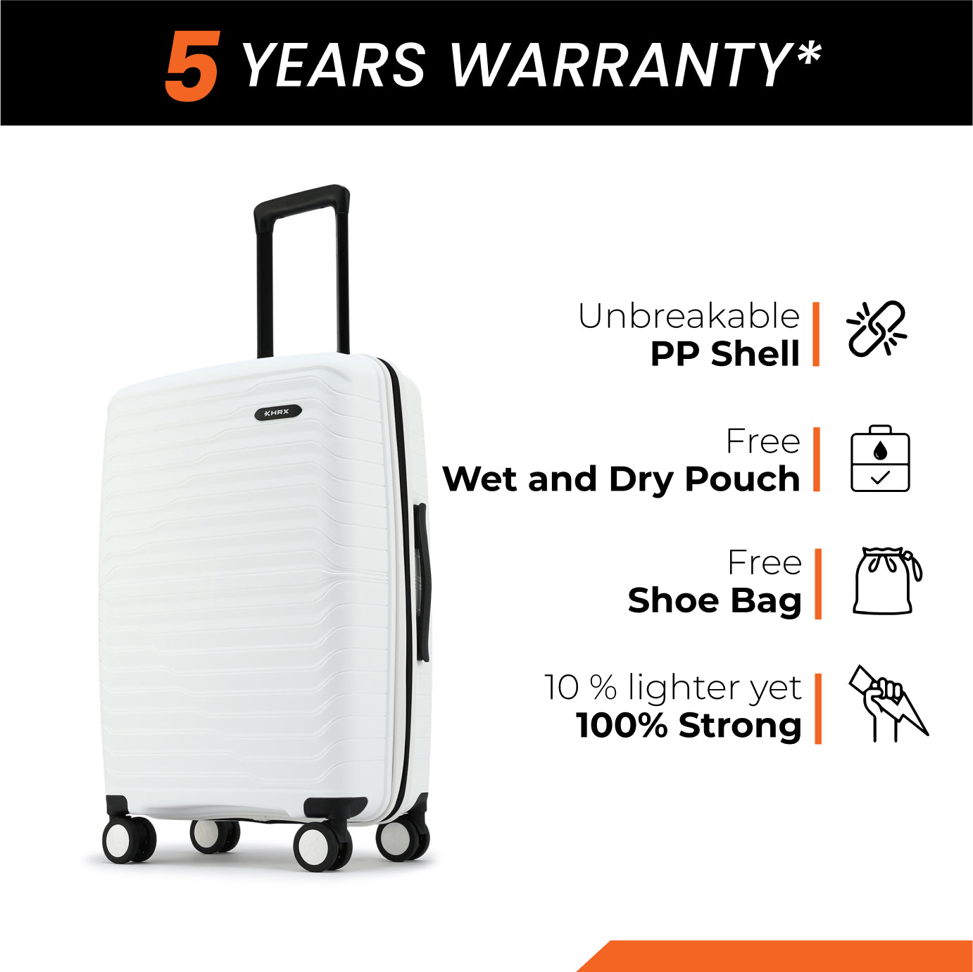 HRX by Hrithik Roshan Small Cabin Suitcase (56 cm) 8 Wheels - Kyoto