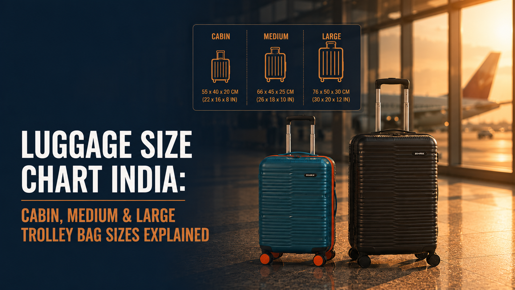 Luggage Size Chart India: Cabin, Medium & Large Trolley Bag Sizes Explained