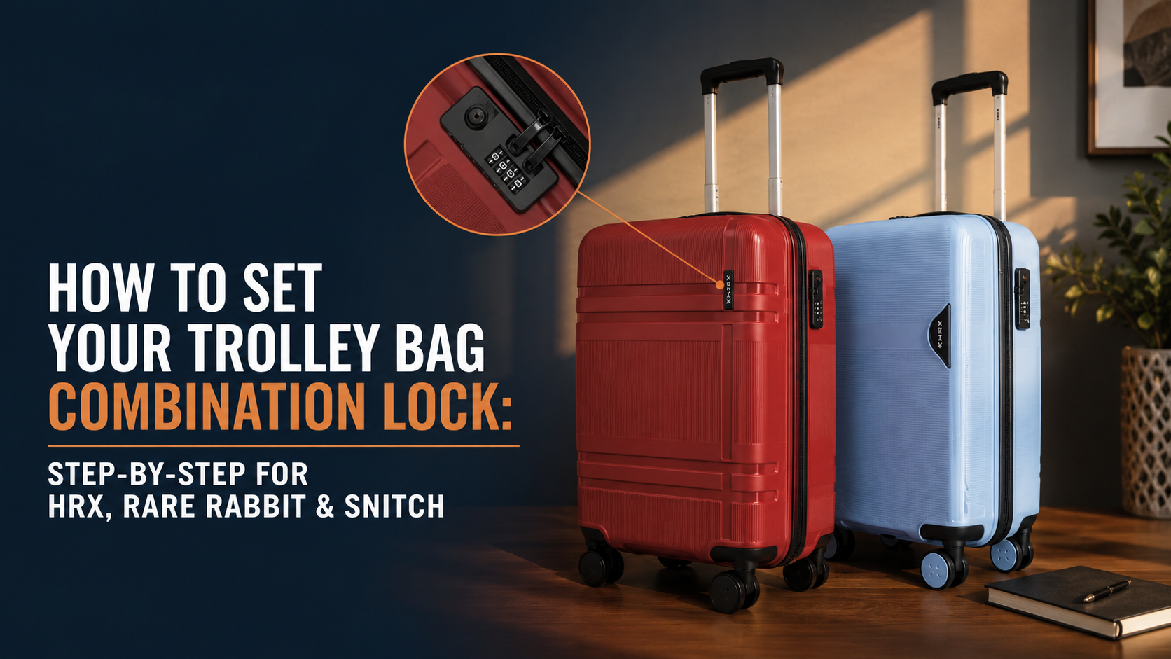 How to Set Your Trolley Bag Combination Lock: Step-by-Step for HRX, Rare Rabbit & Snitch