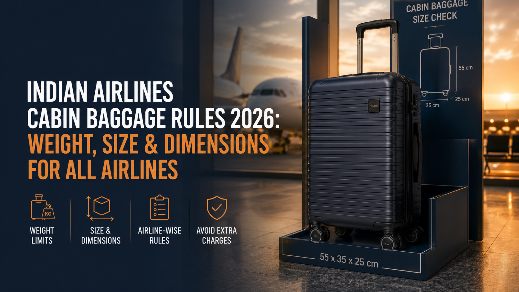 Indian Airlines Cabin Baggage Rules 2026: Weight, Size & Dimensions for All Airlines
