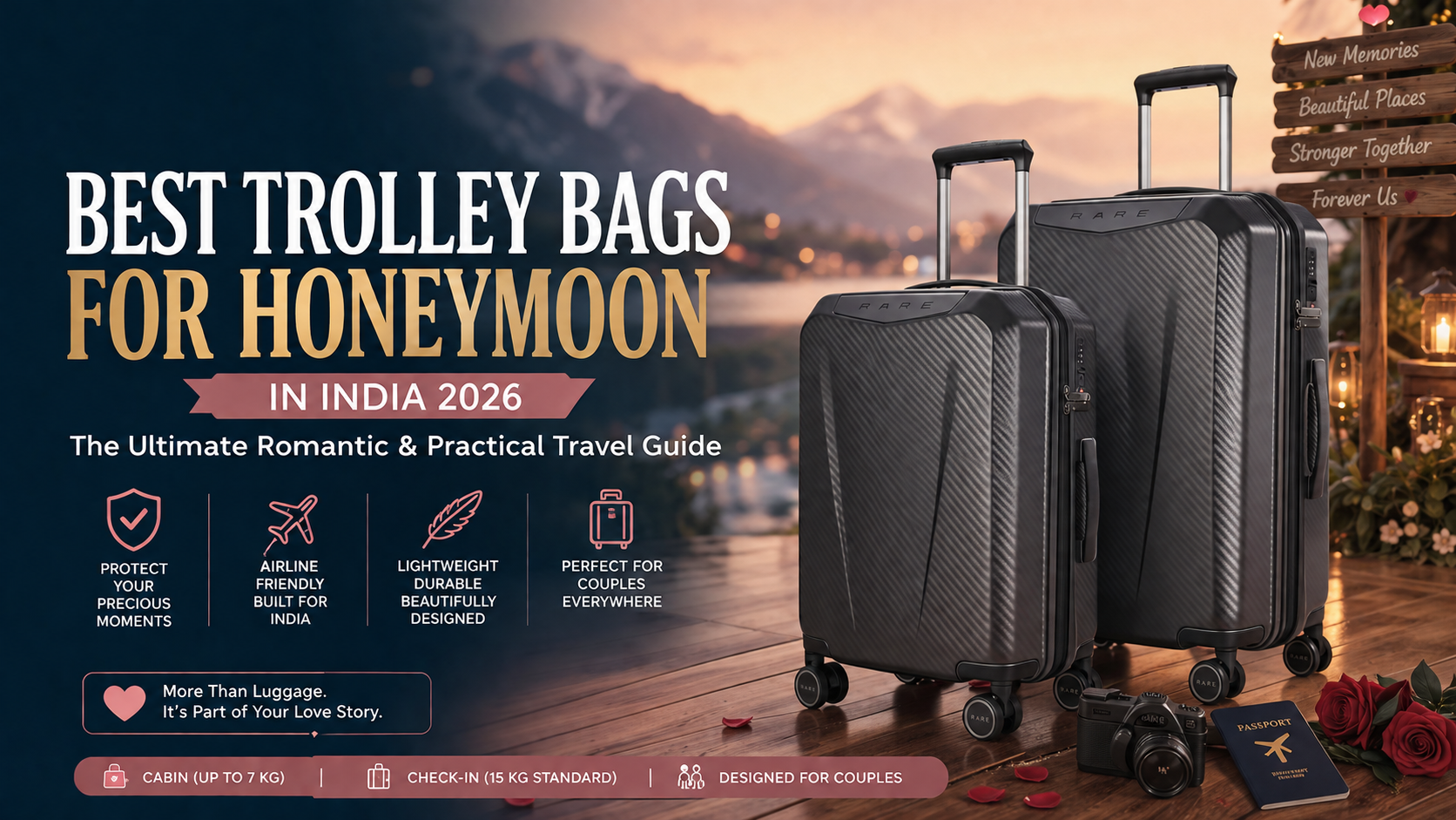 Best Trolley Bags for Honeymoon in India 2026: The Ultimate Romantic & Practical Travel Guide