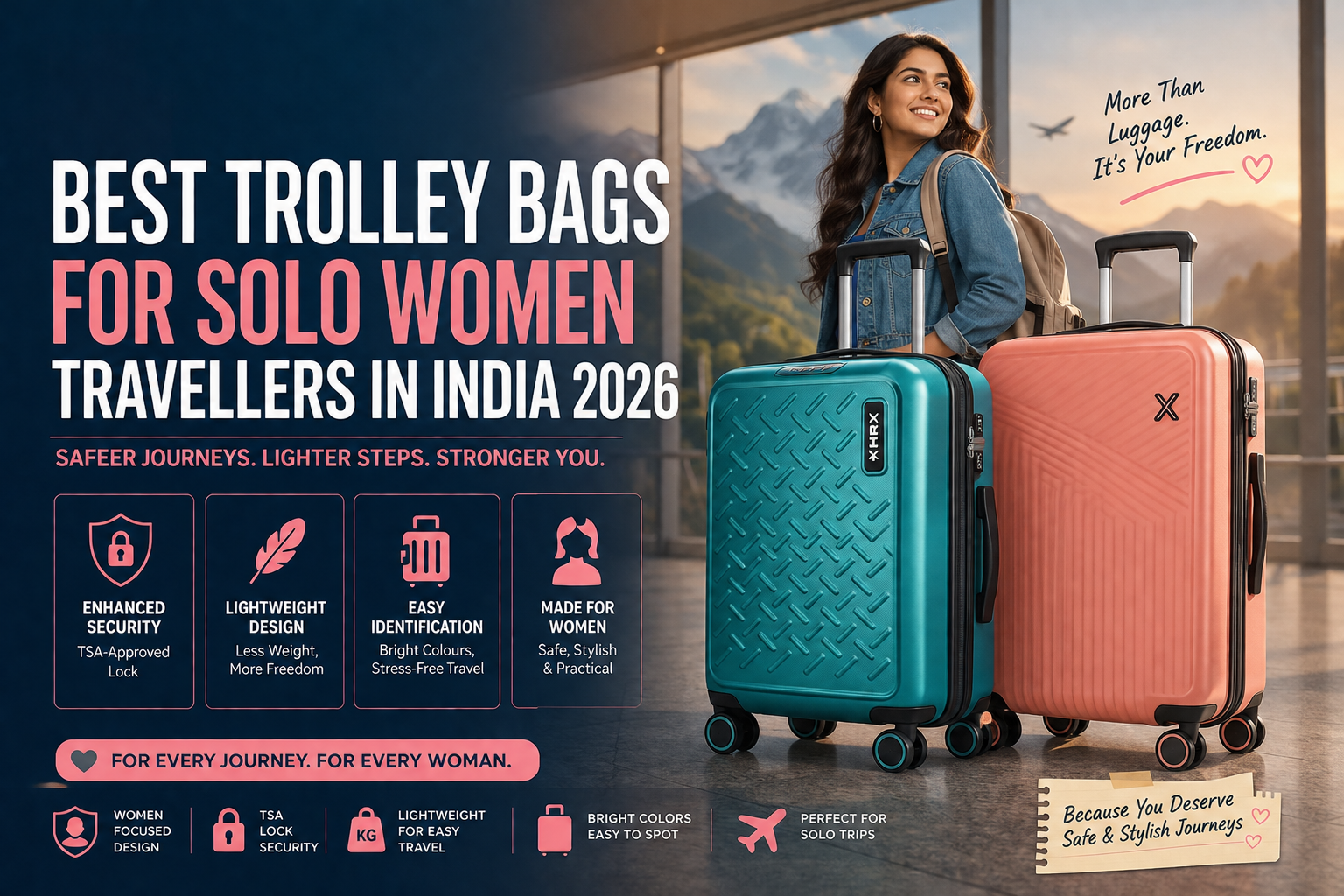 Best Trolley Bags for Solo Women Travellers in India 2026