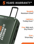 HRX by Hrithik Roshan Small Cabin Suitcase (56 cm) 8 Wheels - Grit