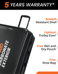 HRX by Hrithik Roshan Small Cabin Suitcase (56 cm) 8 Wheels - Grit