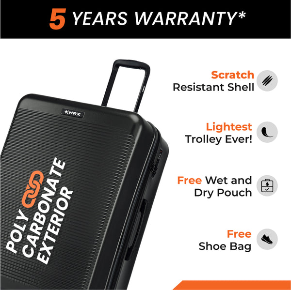 HRX by Hrithik Roshan Medium Check-in Suitcase (65 cm) 8 Wheels - Glide