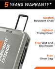 HRX by Hrithik Roshan Small Cabin Suitcase (56 cm) 8 Wheels - Grit