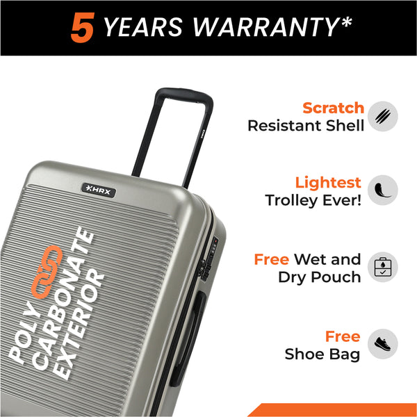 HRX by Hrithik Roshan Medium Check-in Suitcase (65 cm) 8 Wheels - Glide