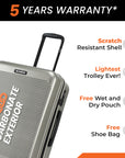 HRX by Hrithik Roshan Small Cabin Suitcase (56 cm) 8 Wheels - Grit
