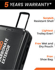 HRX by Hrithik Roshan Small Cabin Suitcase (56 cm) 8 Wheels - Grit