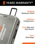 HRX by Hrithik Roshan Small Cabin Suitcase (56 cm) 8 Wheels - Grit