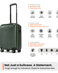 HRX by Hrithik Roshan Small Cabin Suitcase (56 cm) 8 Wheels - Grit
