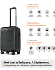 HRX by Hrithik Roshan Small Cabin Suitcase (56 cm) 8 Wheels - Grit