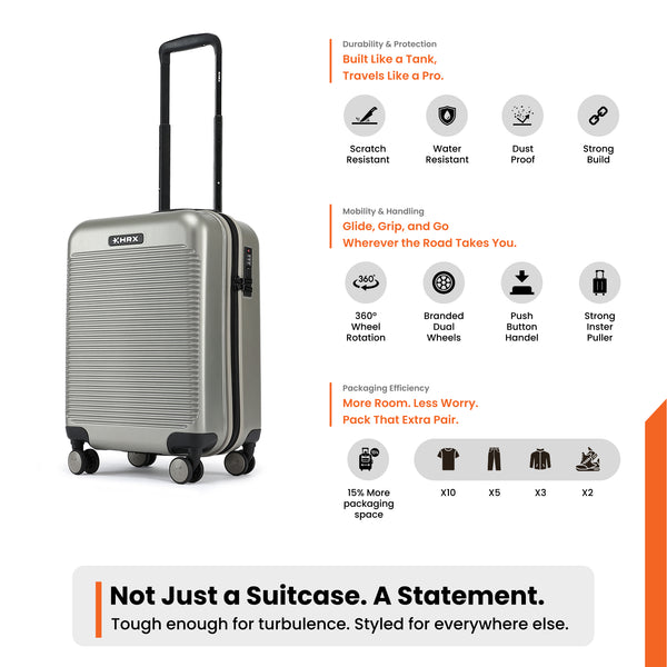 HRX by Hrithik Roshan Medium Check-in Suitcase (65 cm) 8 Wheels - Glide