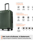 HRX by Hrithik Roshan Small Cabin Suitcase (56 cm) 8 Wheels - Grit