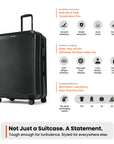 HRX by Hrithik Roshan Small Cabin Suitcase (56 cm) 8 Wheels - Grit