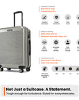 HRX by Hrithik Roshan Hard Body Set of 2 Luggage 8 Wheels - Grit