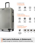 HRX by Hrithik Roshan Small Cabin Suitcase (56 cm) 8 Wheels - Grit