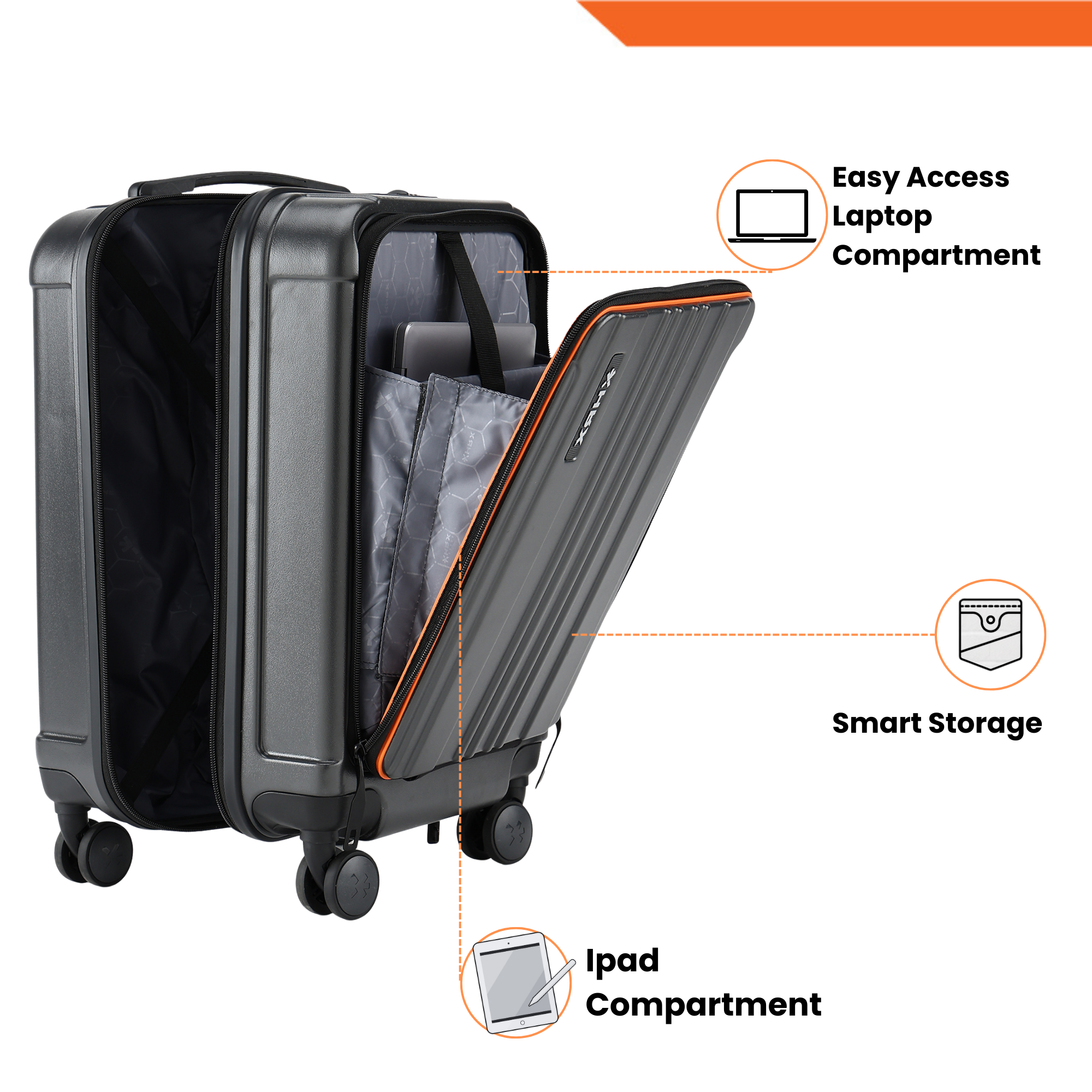 HRX Force Urban Trolley with Laptop Compartment