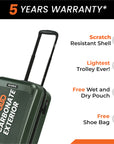HRX by Hrithik Roshan Small Cabin Suitcase (56 cm) 8 Wheels - Grit