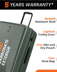 HRX by Hrithik Roshan Hard Body Set of 2 Luggage 8 Wheels - Glide