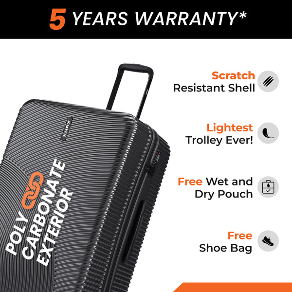 HRX by Hrithik Roshan Large Check-in Suitcase (75 cm) 8 Wheels - Glide