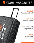 HRX by Hrithik Roshan Medium Check-in Suitcase (65 cm) 8 Wheels - Glide